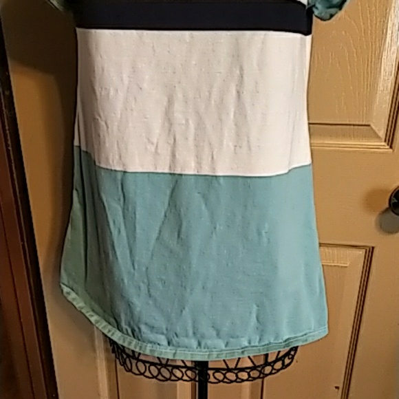 LuLaRoe womens top XS blue & white pre owned - Picture 3 of 7